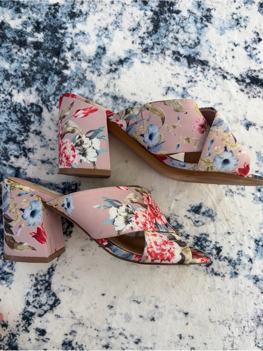 Apt. 9 Motivated Floral Block Heel Slide Sandals 🌸